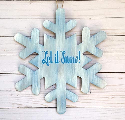 Winter Snowflake Door Hanger - Christmas Snowflake Decoration - Home Door Sign- Snowflake Decor