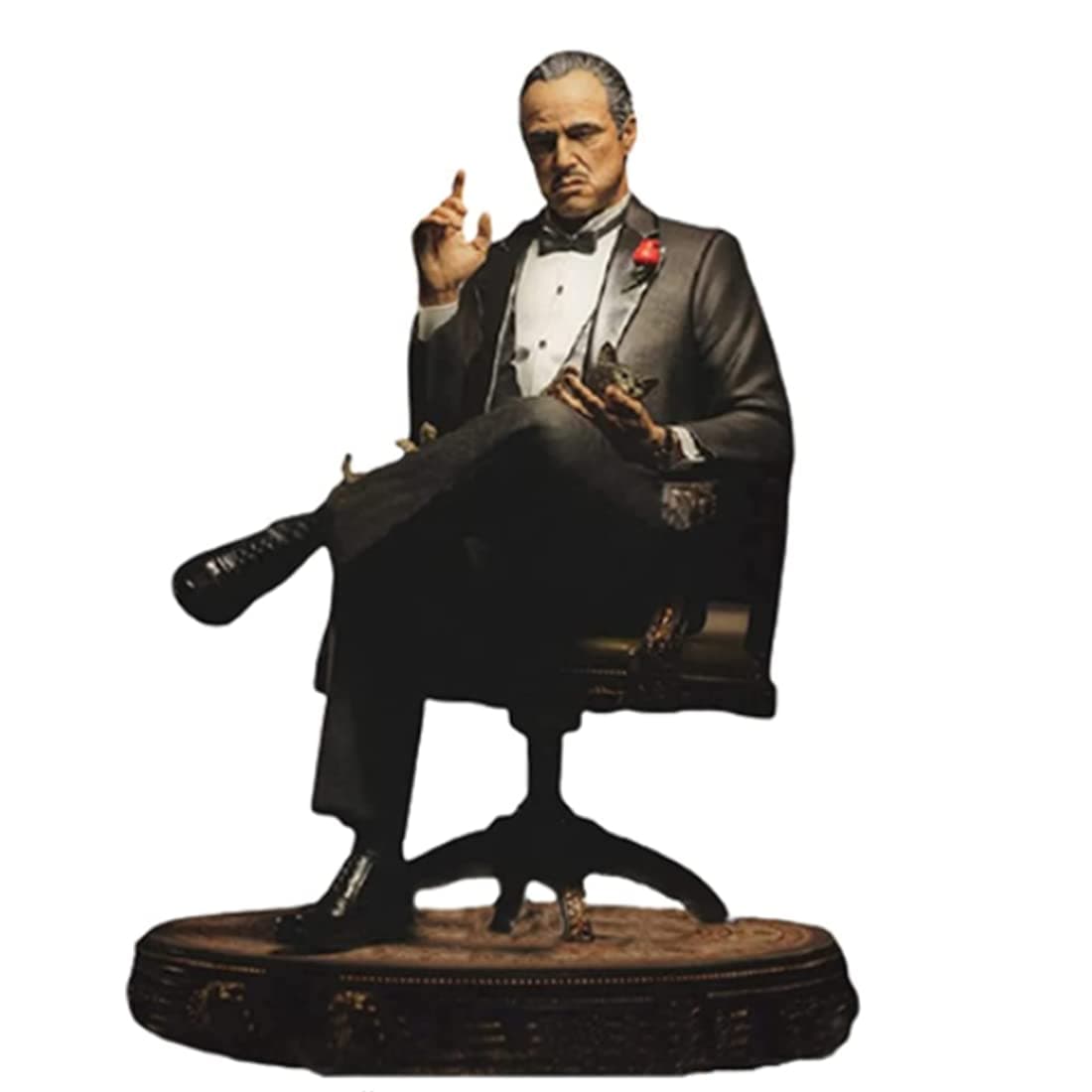 DCSCRFE Don Vito Statue Corleone Sculpture, Classic Movie Character Statue Resin Chair Figure Bedroom Home Decoration Living Room Office