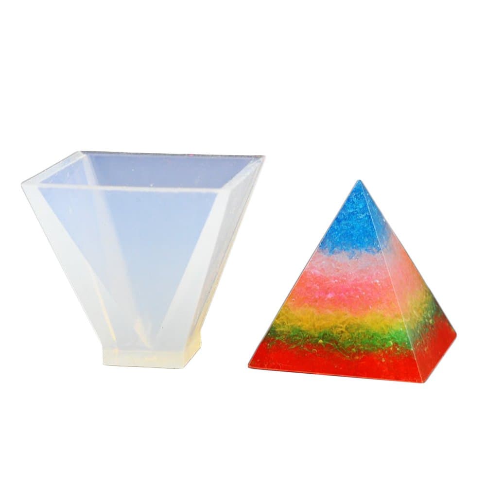 YooGer Pyramid Silicone Mould, DIY Resin Decorative Craft Jewelry Making Mold Handmade Craft White.(30mm)