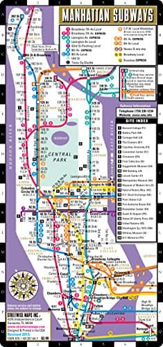 Streetwise Manhattan Bus Subway Map - Laminated Metro Map of Manhattan, New York - Pocket Size (Streetwise Maps) Map – January 1, 2015
