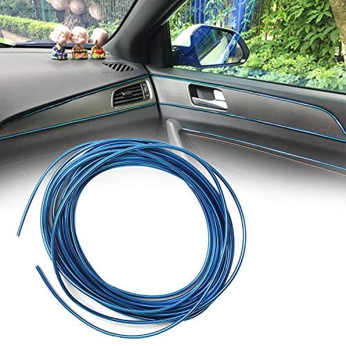Car Decoration Line,Car Interior DIY Moulding Trim Strip line Sticker (Ocean Blue)