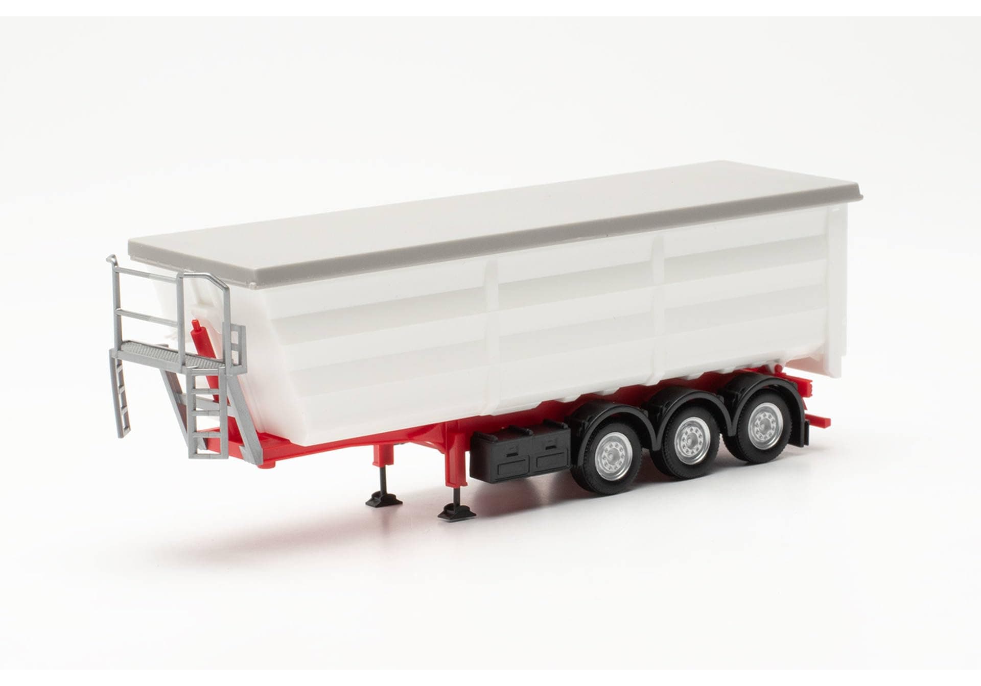 herpa single-parts service, Steel round body trailer, 1 piece, on a scale of 1:87, model building, plastic miniature model for handicraft work