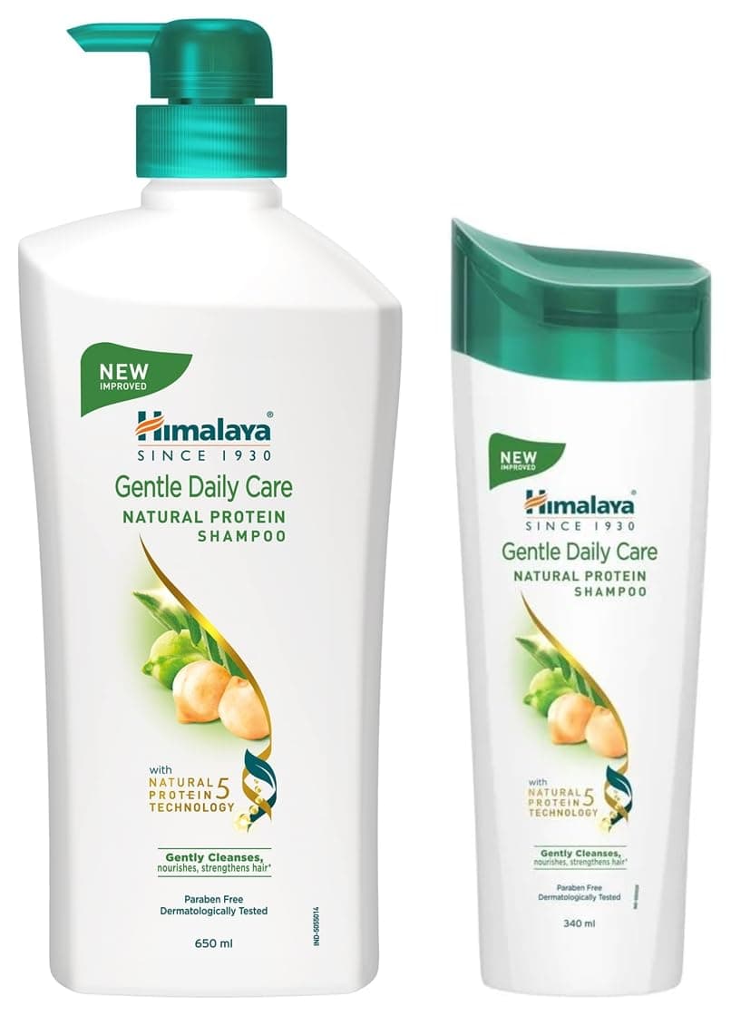 Gentle Daily Care Protein Shampoo | Enriched with Chickpea, Licorice & Amla | For Women & Men | 700ml & Himalaya Protein Shampoo-Gentle daily care, 400ml