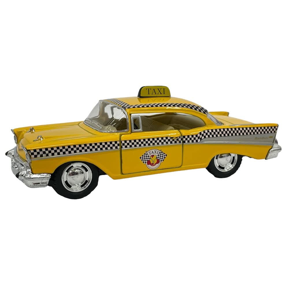 1957 Chevy Bel Air Taxi Cab, Yellow - 5360D - 1/40 Scale Diecast Model Toy Car, but NO Box