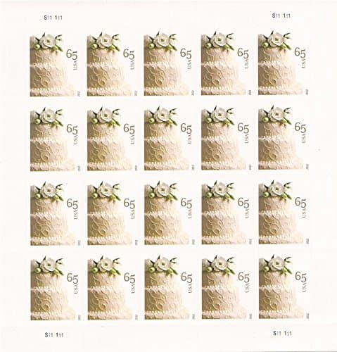 United States Postal Service Wedding Cake Sheet of 20 X 65 Cent Stamps Scott 4602 By USPS