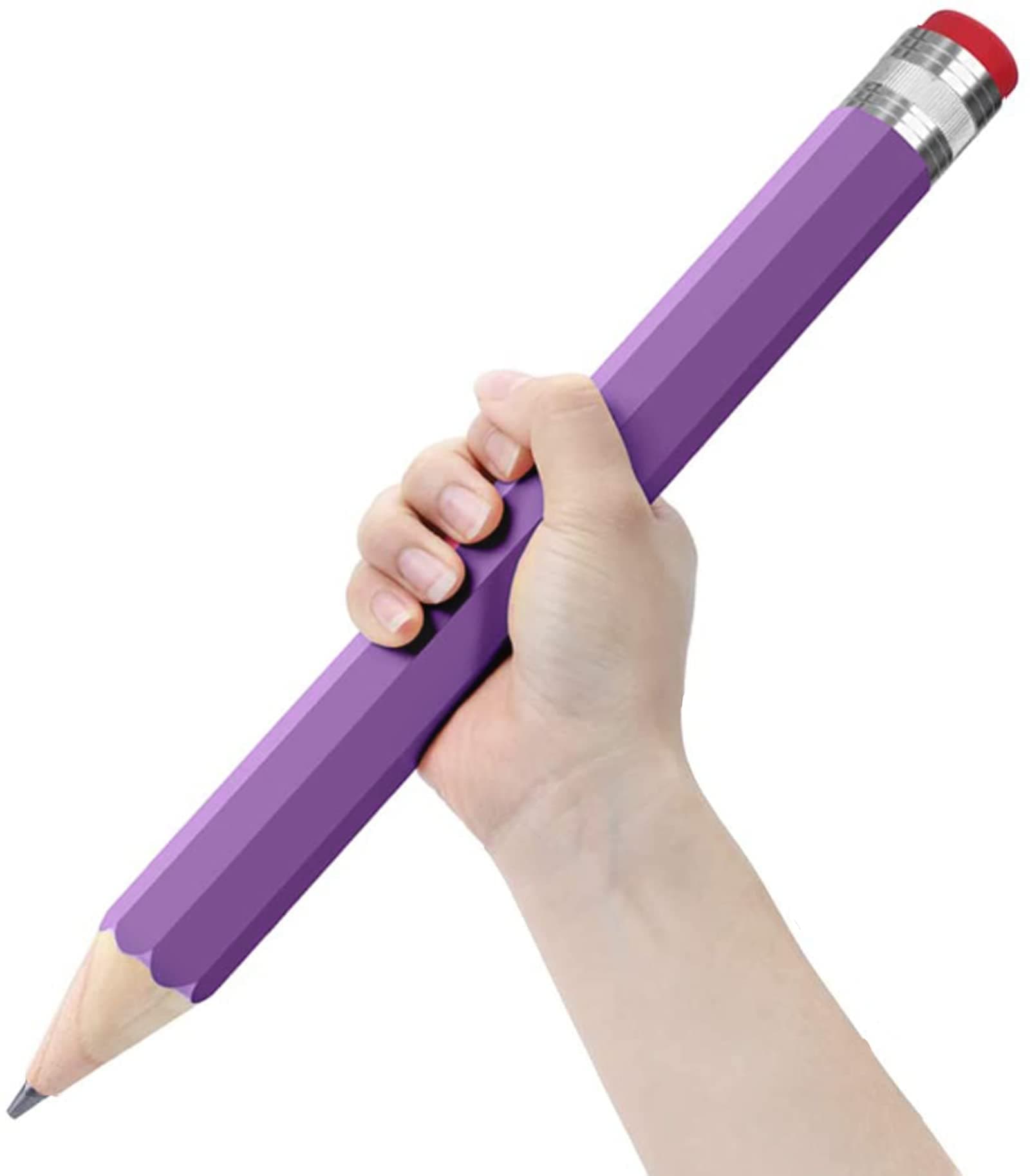BUSHIBU Giant Pencil, 14 Inch Jumbo Pencils, Funny Big Novelty Pencil for Prop/Gifts/Decor (Light Purple)