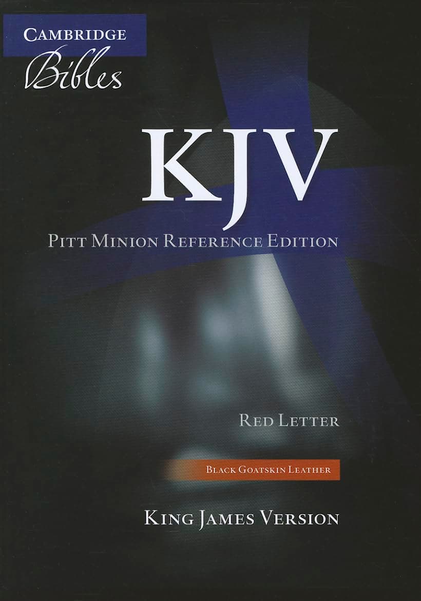 KJV Pitt Minion Reference Bible, Black Goatskin Leather, Red-letter Text, KJ446:XR