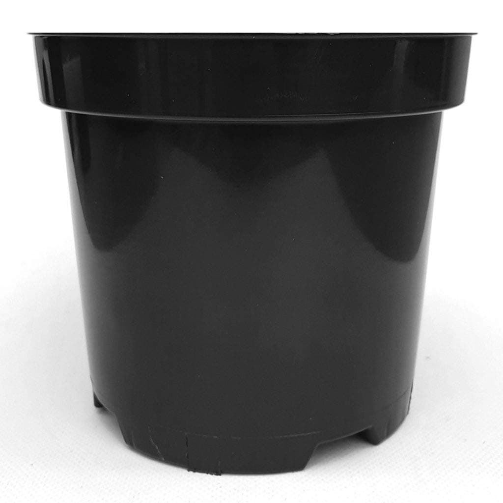 Elixir Gardens 3 Litre Recycled Plastic Plant Pots (Black Round) Pack of 50