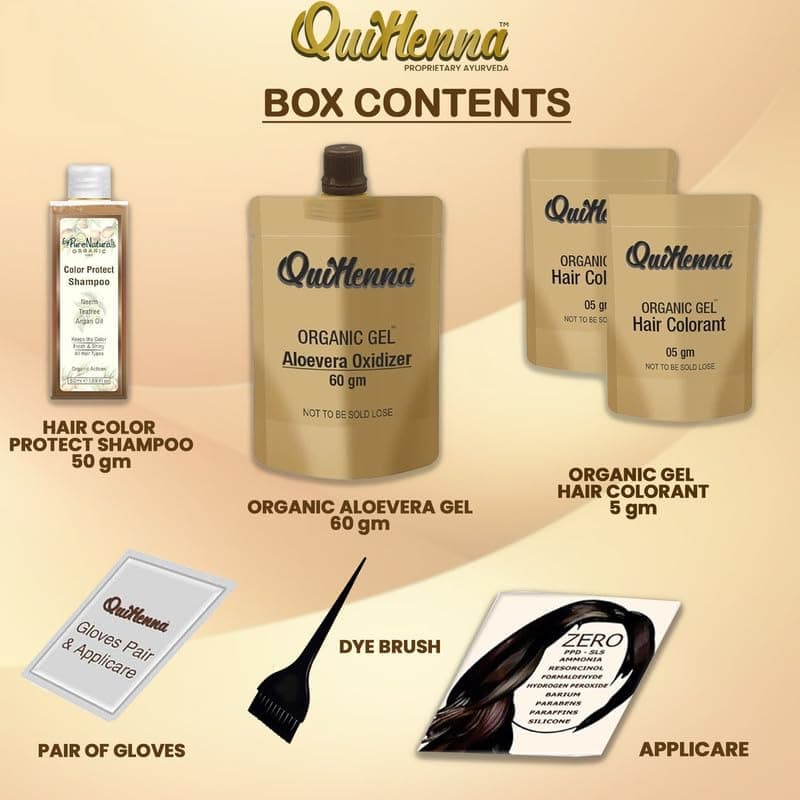 Damage Free Hypo Allergenic Organic Gel Hair Color 5N Light Brown 120ml