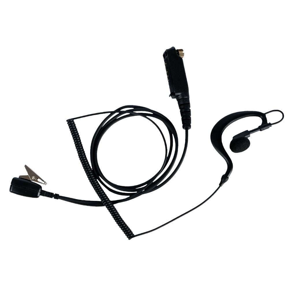 Caroo STP9000 Earpiece Headset with Mic PTT for Sepura STP8000 STP8030 STP8035 STP8038 Walkie Talkie Two Way Radio Black
