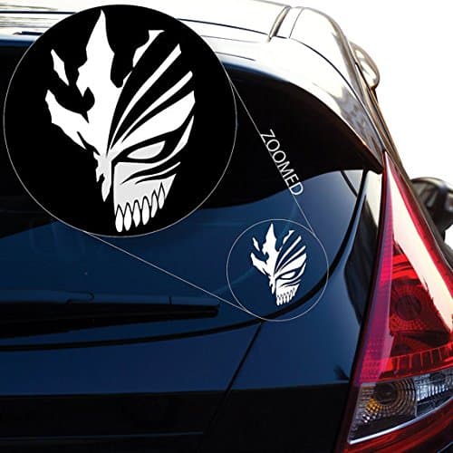 Bleach Ichigo Kurosaki Hollow Mask Sticker Decal for Car Laptop Wall (5.5" inches (White)