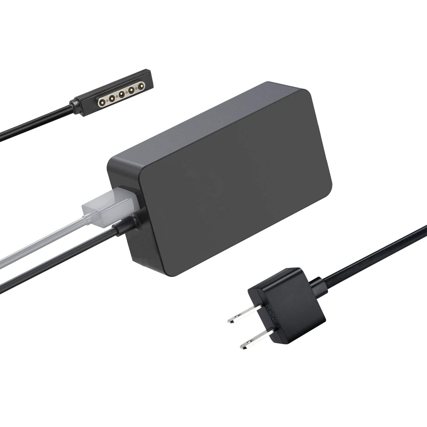 48W 12V 3.6A Portable Charger for Microsoft Surface Pro 2 Surface Pro 1 & Surface RT Tablet, Windows 8 Tablet 1536 (with 5V/1A USB Charging 6Ft Power Cord)