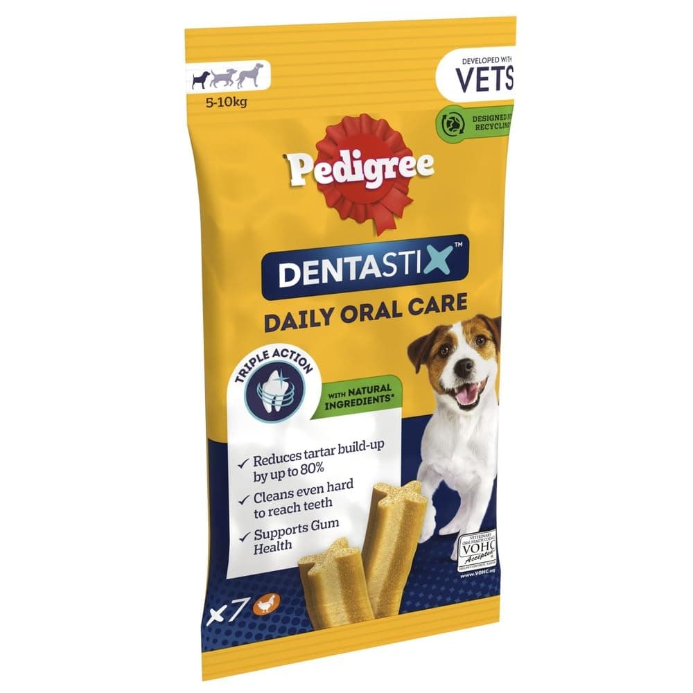 DentaStix - Daily Dental Chews For Small Dogs (5-10 kg), 7 Sticks 110g Pack of 10