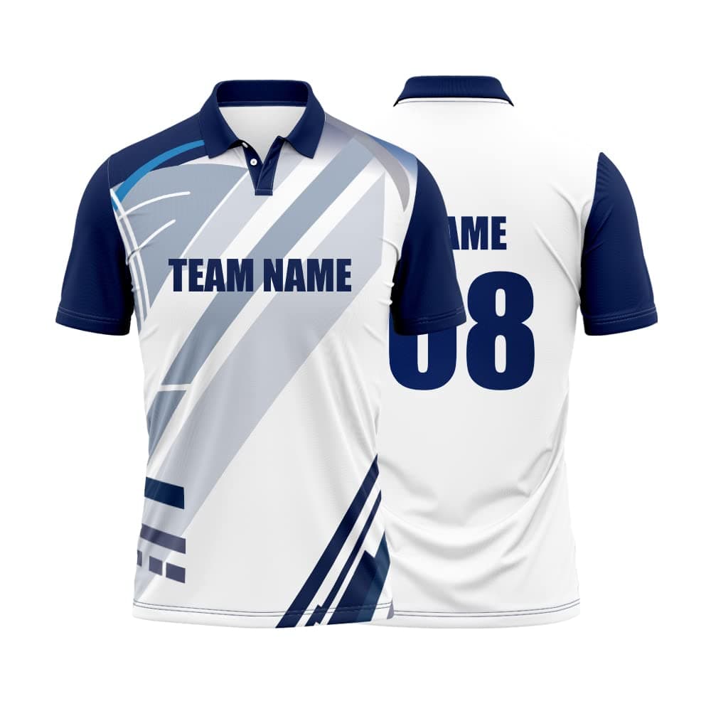 Cricket Polo Collar Sports Jersey for Men With Team Name and Number Printed | T-Shirt With Customizable Name | DOdr1008-C01242023-C-POLO-56