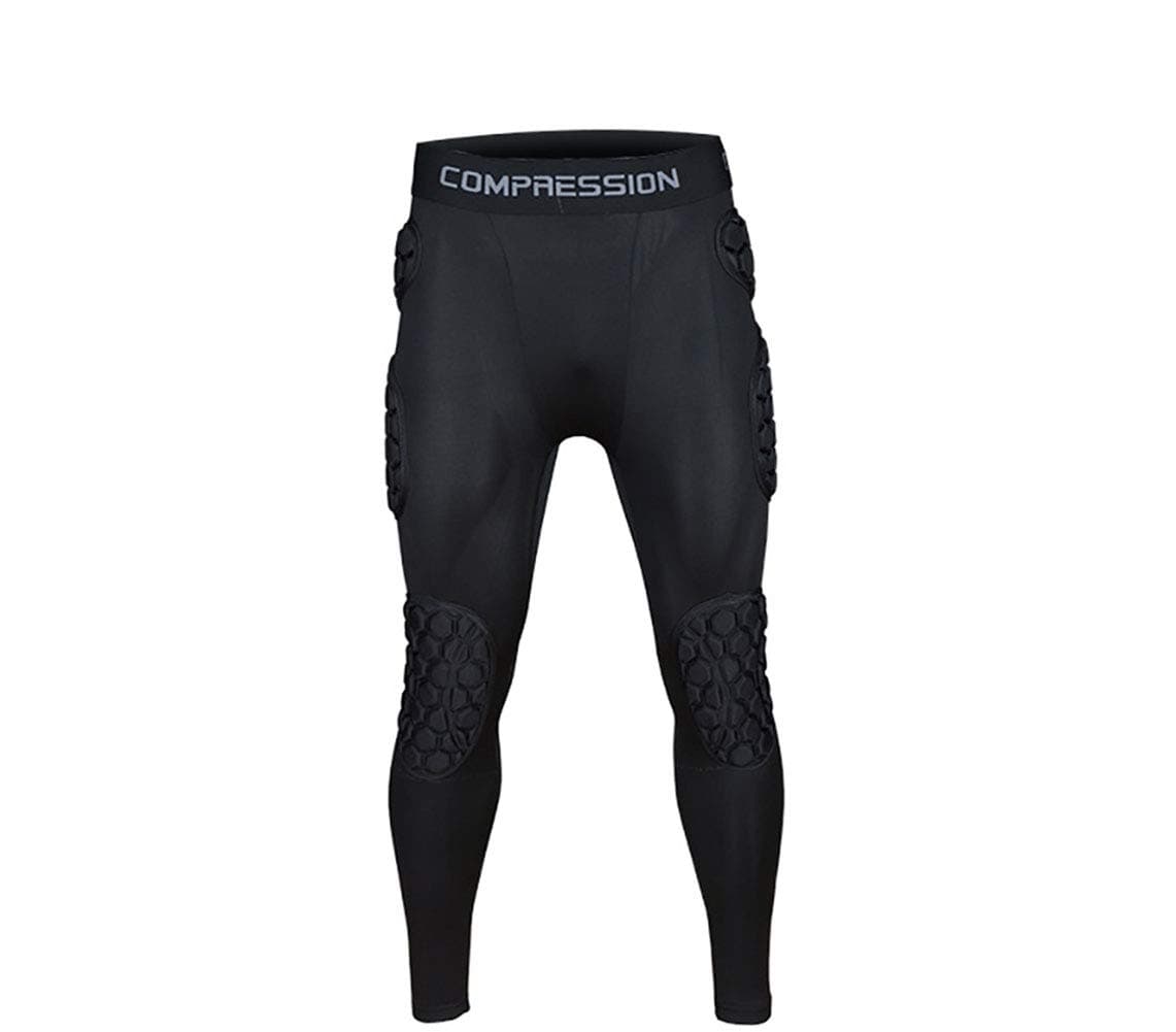 Mens Padded Compression Pants Football Girdles Athletic Leggings for Soccer Basketball Paintball Hockey