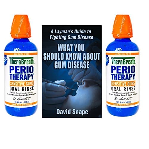 Periotherapy Mouthwash 2 Bottles + Gum Disease Book - Learn and Fight Gum Disease, Bleeding Gums and Gingivitis