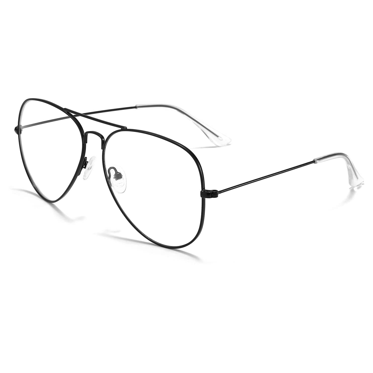 Dollger Aviator Clear Lens Glasses Non-prescription Eyeglasses Metal Frame for Women Men
