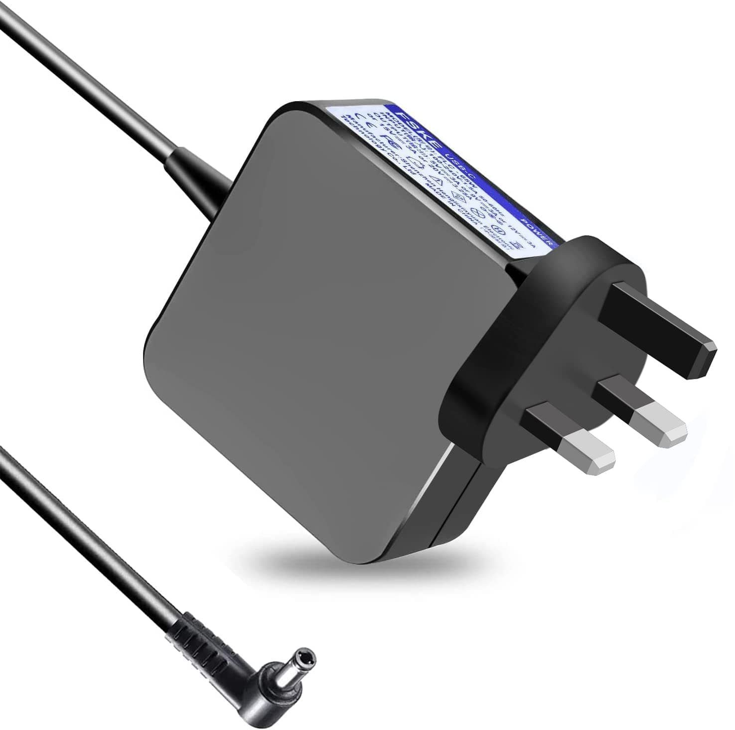 FSKE 45W 19V 2.37A Laptop Charger for ASUS X550 X551 X555 AD883220 X751 K55 N55 V85 K53 K53 X401 Power Supply for Toshiba Lenovo Notebook AC Adapter Connector:5.5 * 2.5mm(not fit for 4.0 * 1.35mm)