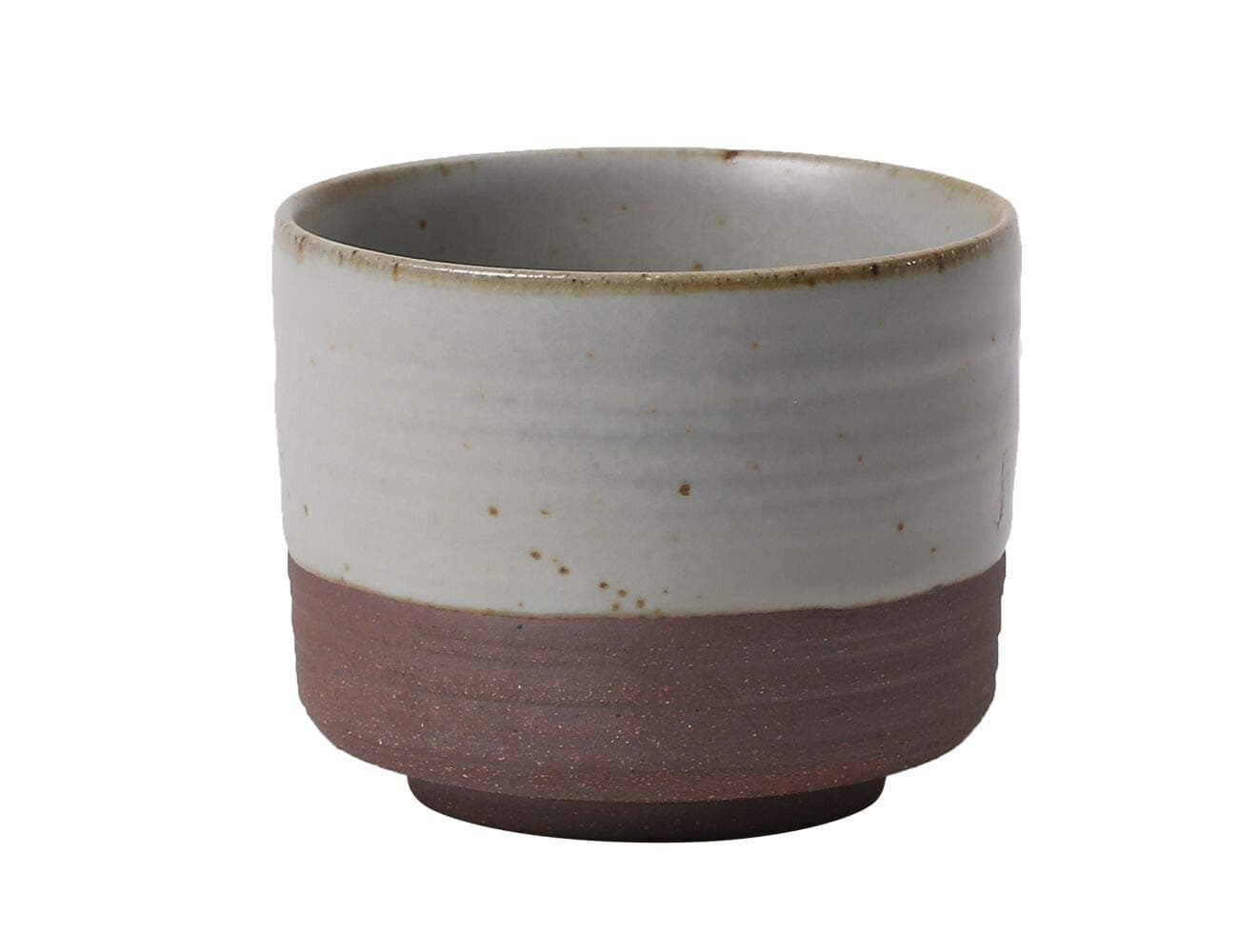 Globe Faith ECO-friendly Handmade Healthy Ceramic Cup, Kung Fu Tea Pottery Tea Cup, Vintage and Rustic Design Stoneware Mug, Earthenware Tass Flambe Variable Glaze, Turquoise and Brown, Good for Gifts