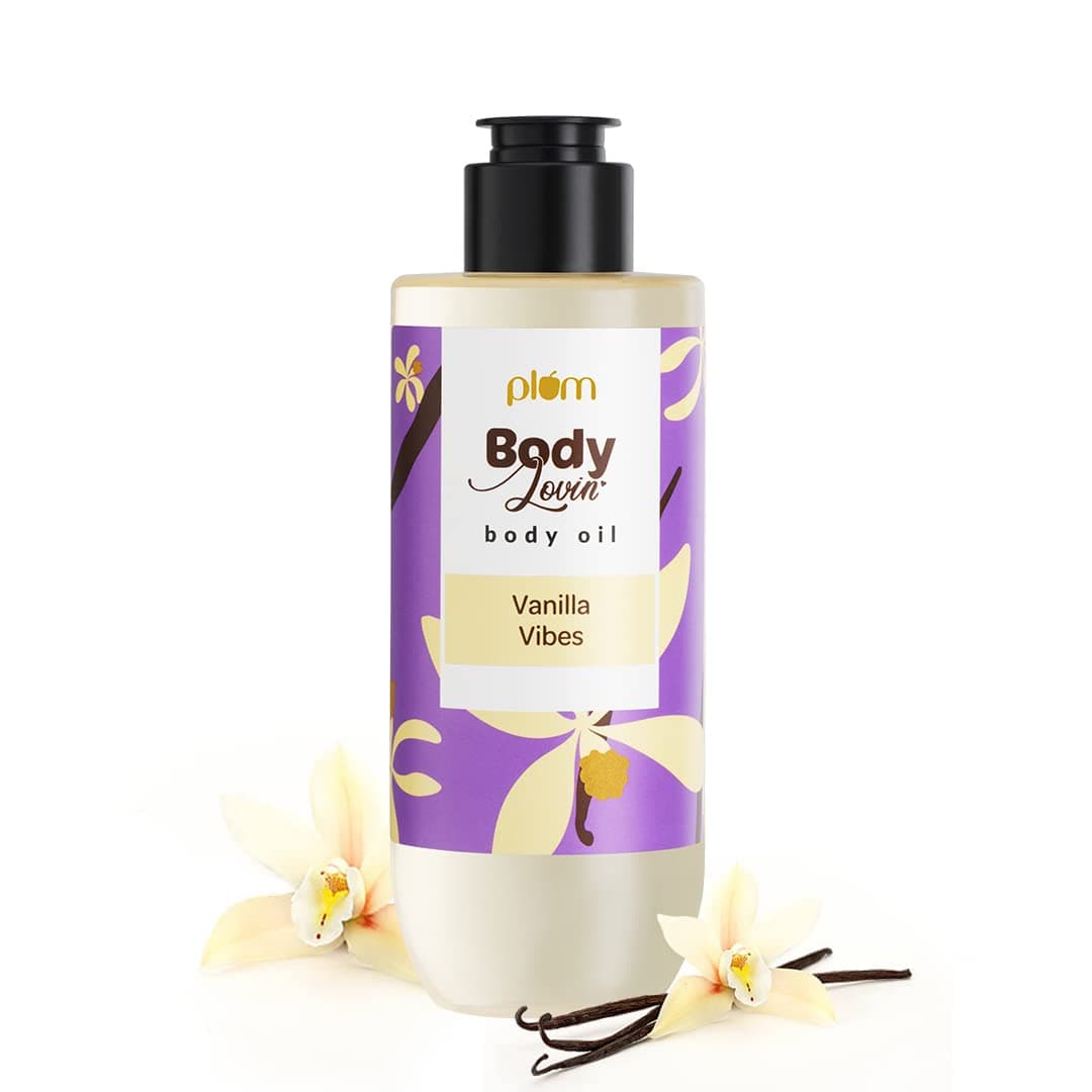 Vanilla Body Oil with Avocado Oil, Coconut Oil & Carrot Seed Oil, 100% Pure Moisturizing Oil, Detoxifying, Omega-3 Fatty Acids, Vitamins A, D, E for Nourishing, Paraben & Silicone Free, 6.7 Fl Oz