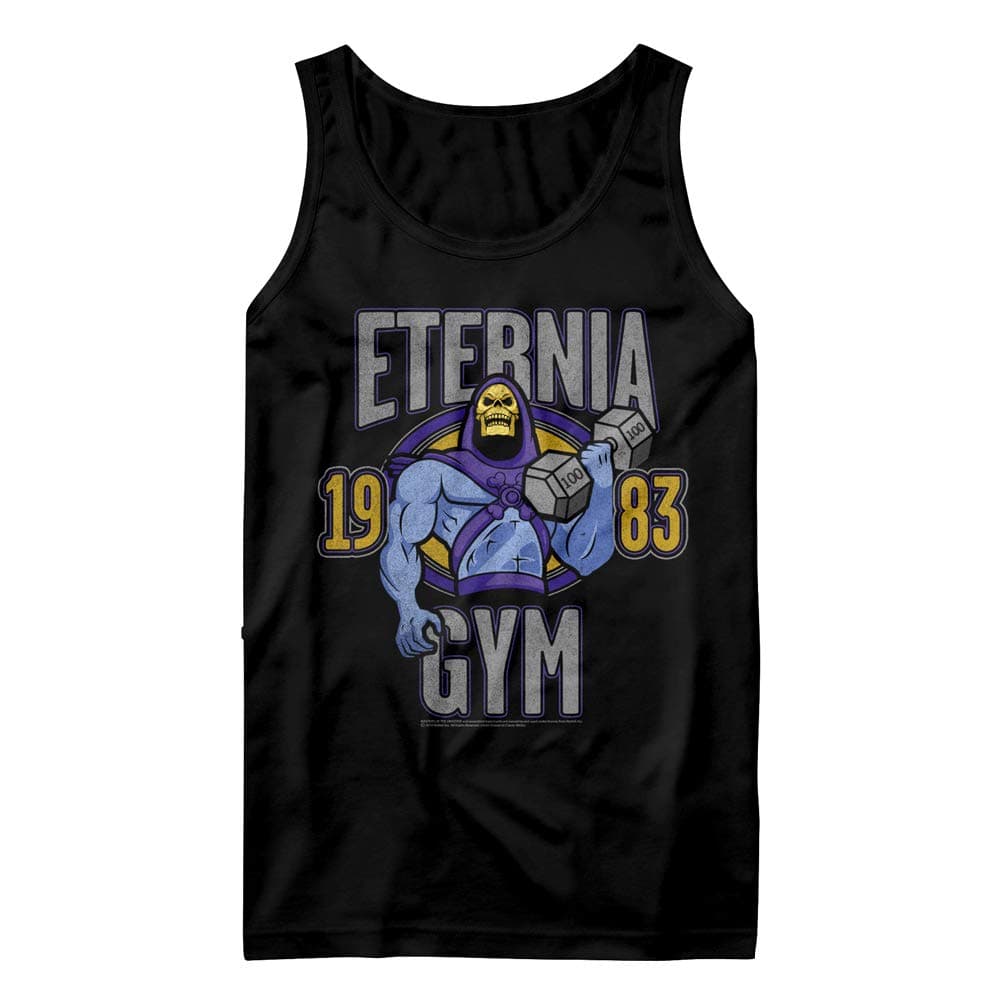 Masters of The Universe He-Man Skeletor Eternia Gym 1983 Image Adult Short Sleeve T-Shirt Graphic Tee