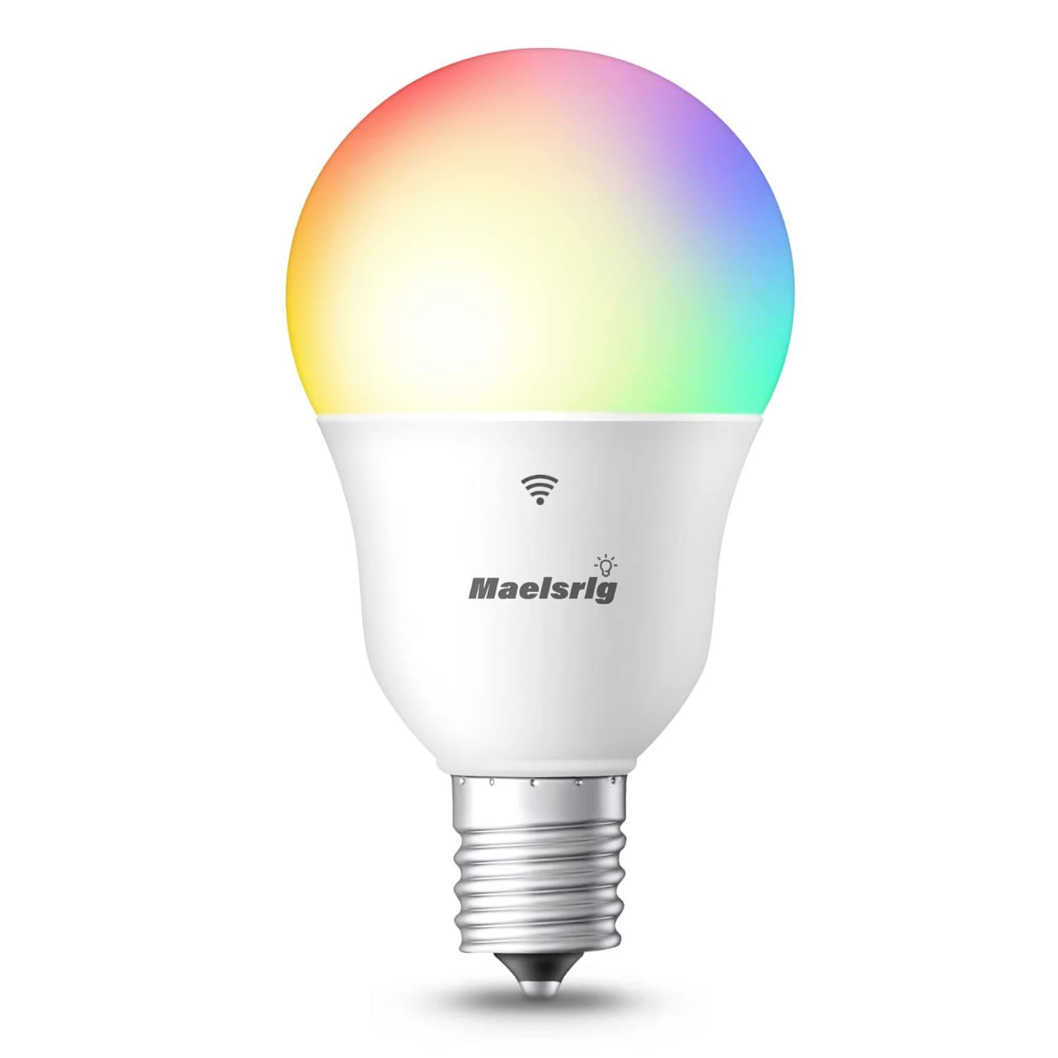 E17 Smart Bulb, LED WiFi Color Changing Light - Alexa & Google Assistant Compatible, No Hub Required, 40W Equivalent 500LM, 1-Pack