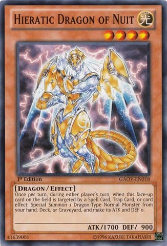 Yu-Gi-Oh! - Hieratic Dragon of Nuit (GAOV-EN018) - Galactic Overlord - Unlimited Edition - Common