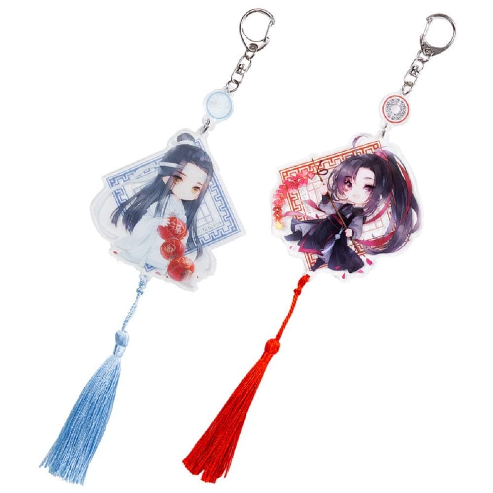 VercicoGrandmaster of Demonic Cultivation Anime Acrylic Keychain Decoration Anime Cosplay Props Gift Set of 2 Red