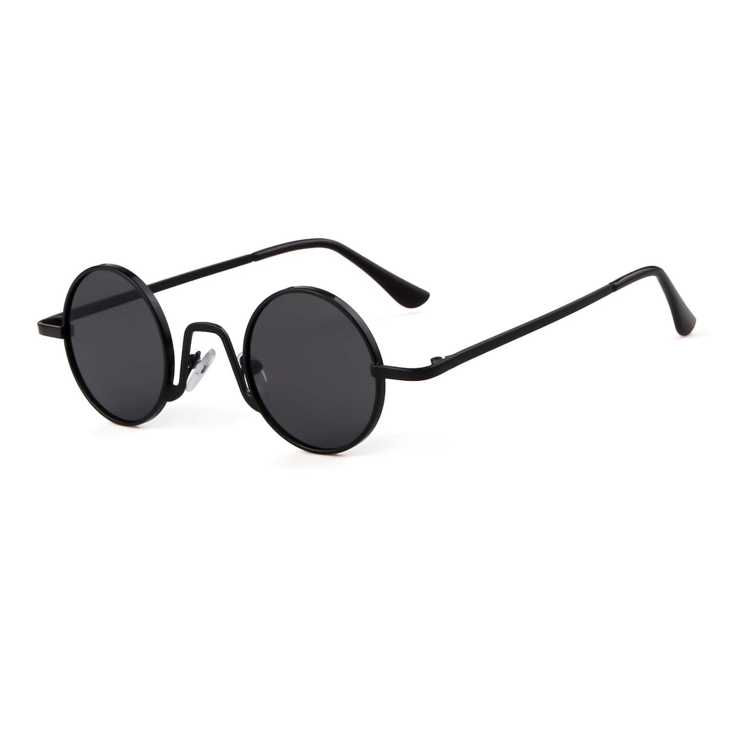 Retro Small Round Sunglasses for Men Women Vintage Style Metal Frame