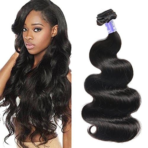 Semmely 8A Brazilian Hair Body Wave 1 Bundle 18 inch Unprocessed Virgin Hair Bundles Human Hair Weave Natural Black Color