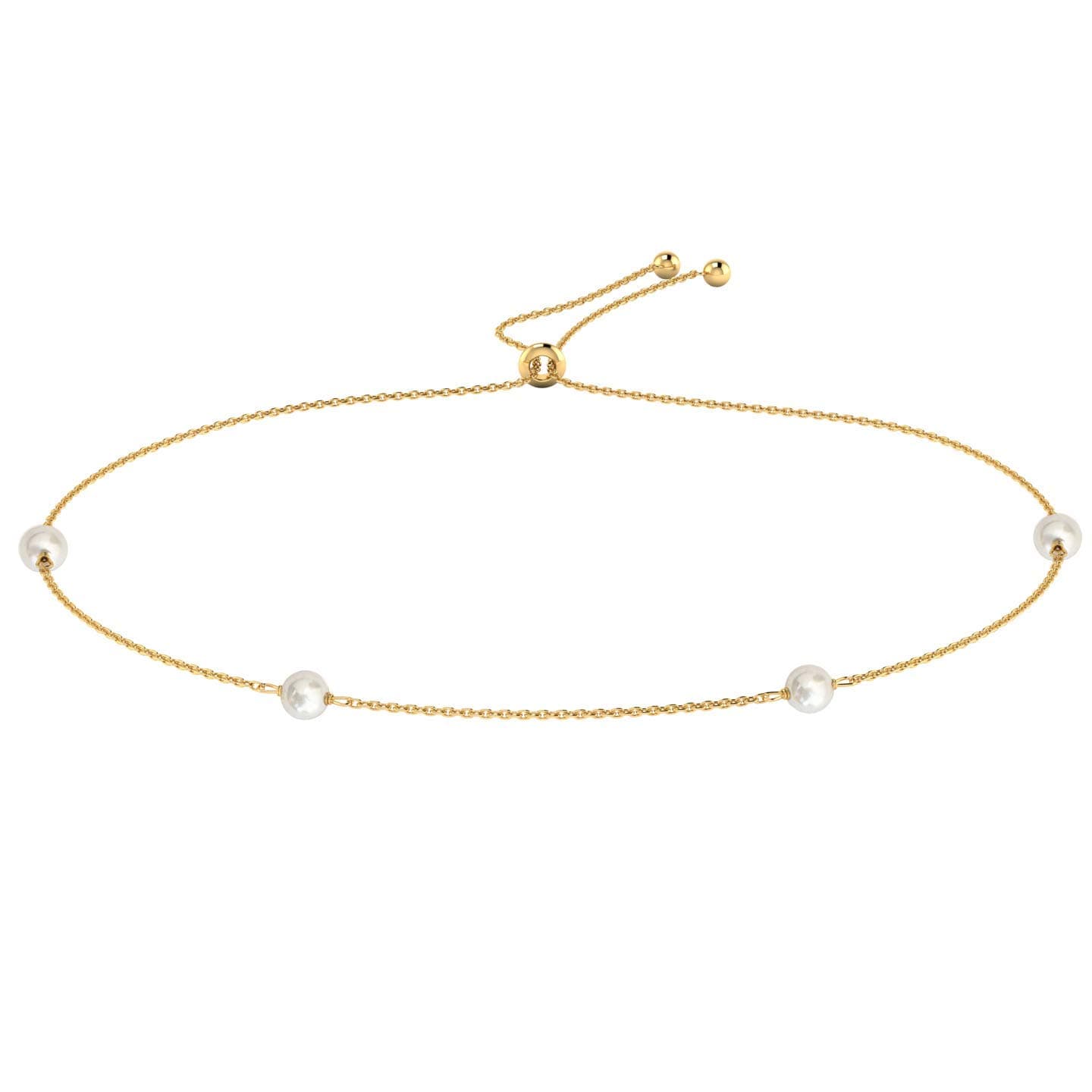 Pearl Bracelets for Women | Gold Pearl Bracelet, Small Dainty Bracelets for Women, Adjustable for Perfect fit, Celebrity-Approved Gold bracelets for Women, Awesome Gifts for All Occasion