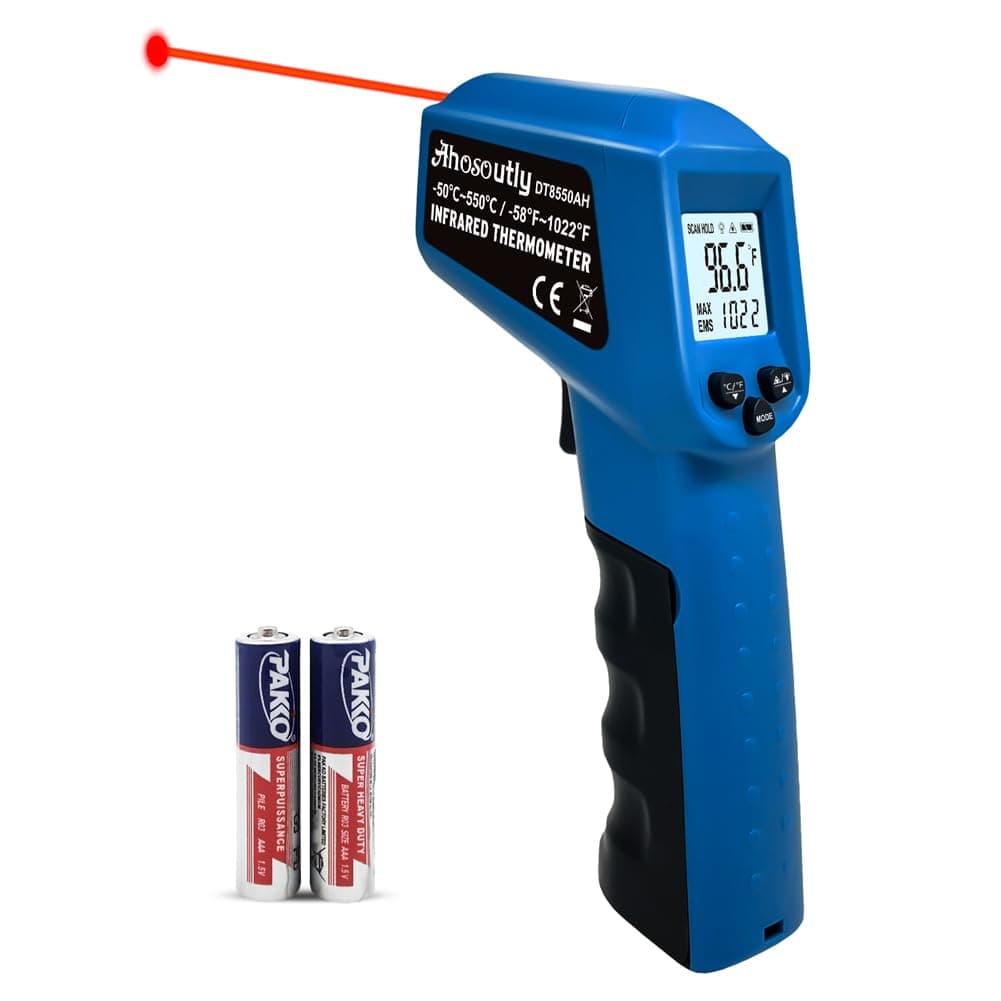 Infrared Thermometer Temperature Gun - 58 ℉~1022 ℉ (- 50 ℃~550 ℃) Non-Contact Digital Laser Infrared Ir Thermometer for Cooking, Barbecue, Food, Repair (Blue)