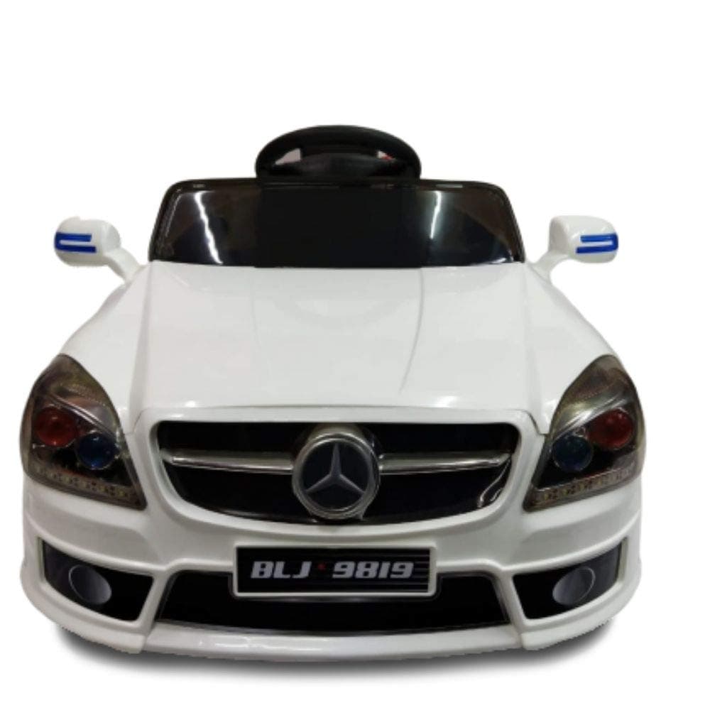 Ride On Electric Motor Car with Remote and Self Drive Steering 2- 8 Years ( White- BLJ 9819)