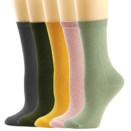 Womens Socks, Womens Crew Socks Casual Cotton Knit Comfy Winter Warm Dress Socks for Women 3/4/5/6 Pack