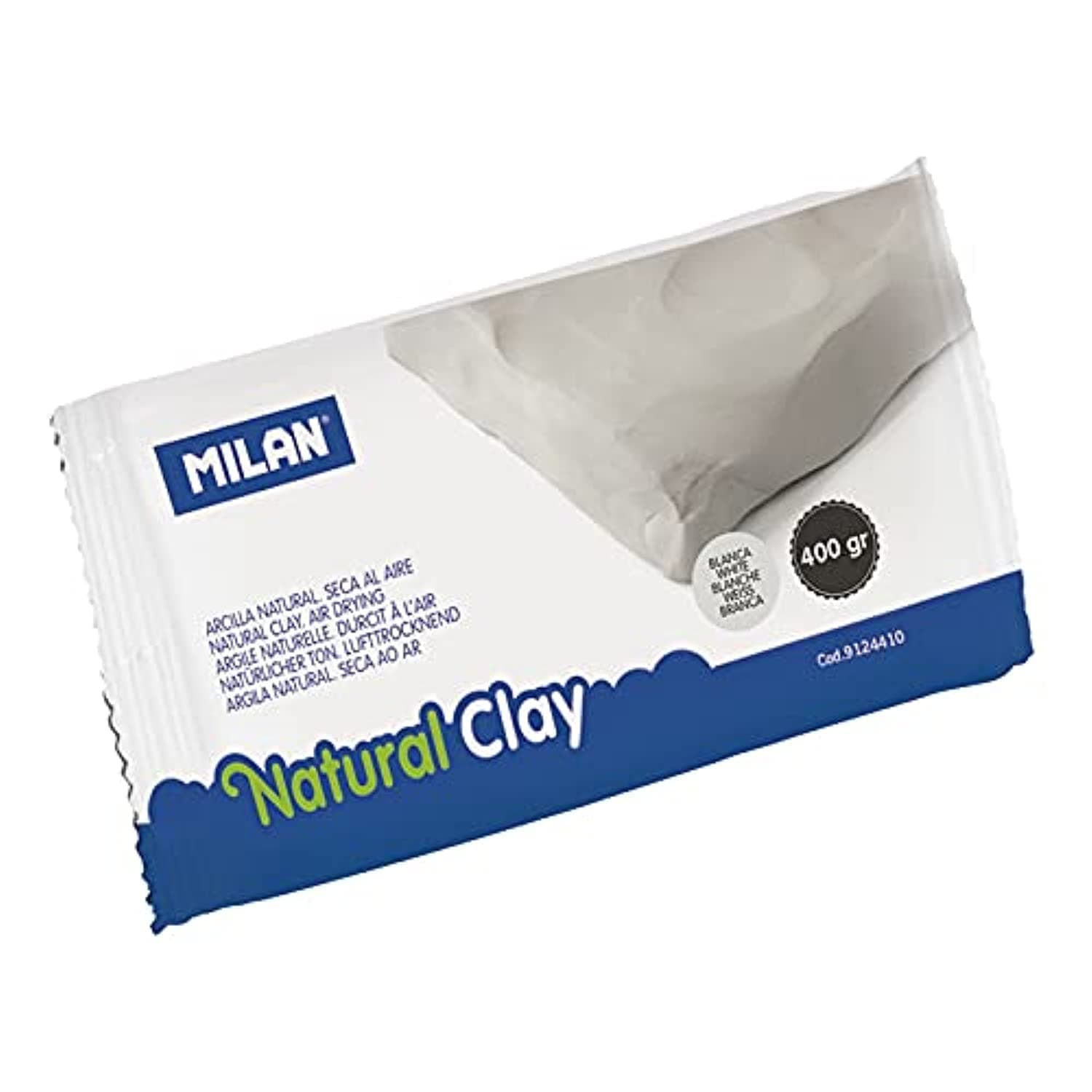 Milan Air-Dry Natural Clay 400 g, White