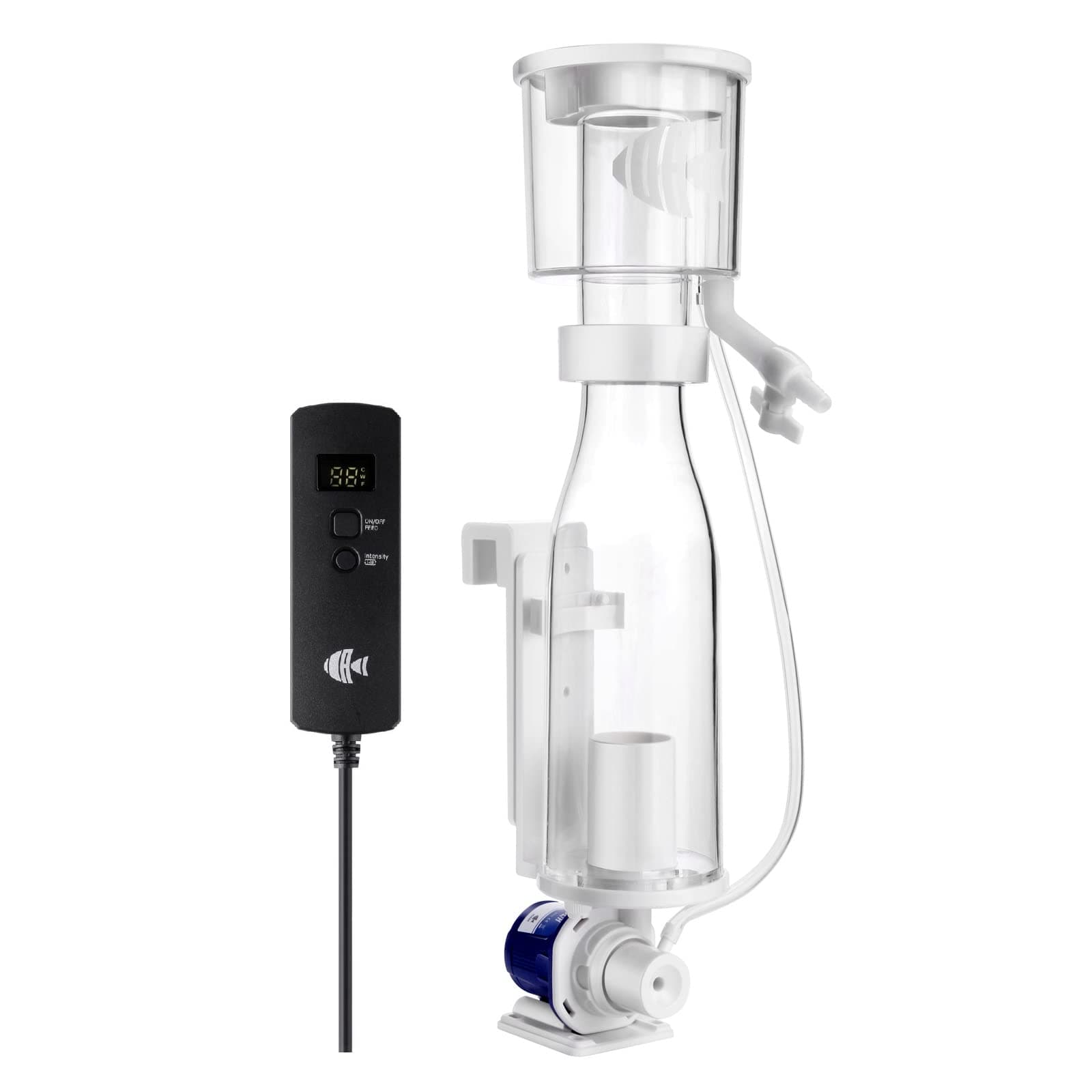 IOAOI Protein Skimmers for Saltwater Aquariums, Hang On Back Protein Skimmer for Fish Tanks up to 80 Gallons, DC Pinwheel Pump with Controller