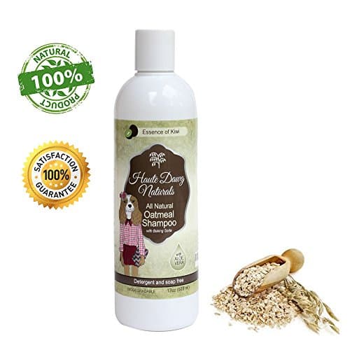 All Natural Dog Shampoo and Wash - Oatmeal - Baking Soda - Aloe Vera - Mild, Calming, Anti-itch, Anti-inflammatory due to Fleas and Allergies - by Haute Dawg Naturals