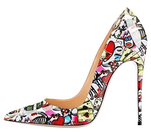 Guoar Womens Multicolor Big Size Pointed Toe Stiletto High Heels Pumps Shoes Size 5-12 US