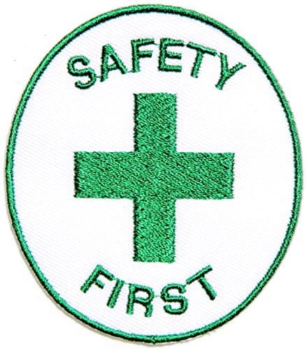 2.5"x 2.5" SAFETY FIRST Emergency Doctor Nurse Ambulance Logo Tab Jacket Uniform Embroidered Sew Iron on Patch