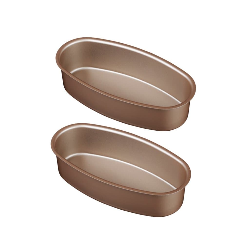 2 Pcs Nonstick Carbon Steel Cheese Pans,Oval Shape Nonstick Carbon Steel Baking Tray,Cake Pop Molds Bread Loaf Mold Cheese Cake Tin,Cake Pan Kitchen Cooking Baking Tool