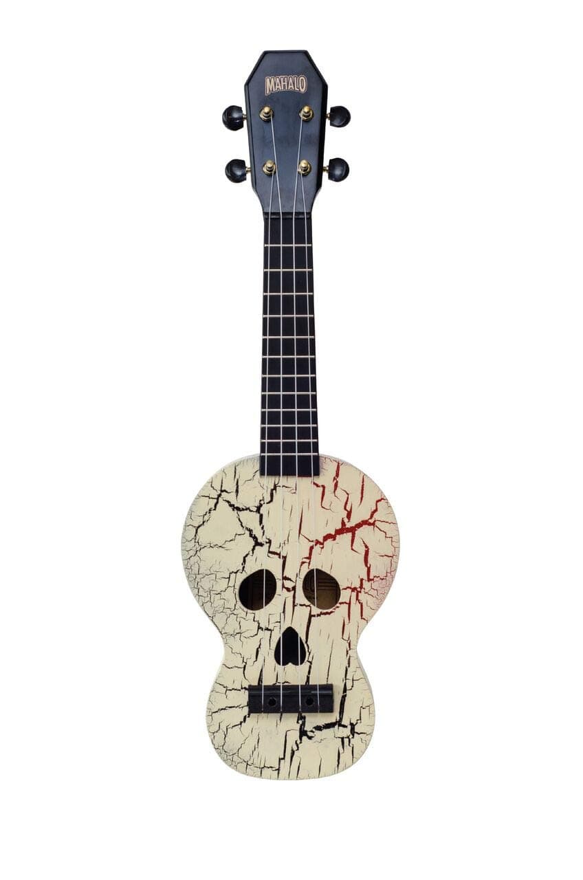 Mahalo Ukuleles Mahalo Creative Series Ukulele, Right Handed, White/Red/Black, Soprano (MC1SK wt)