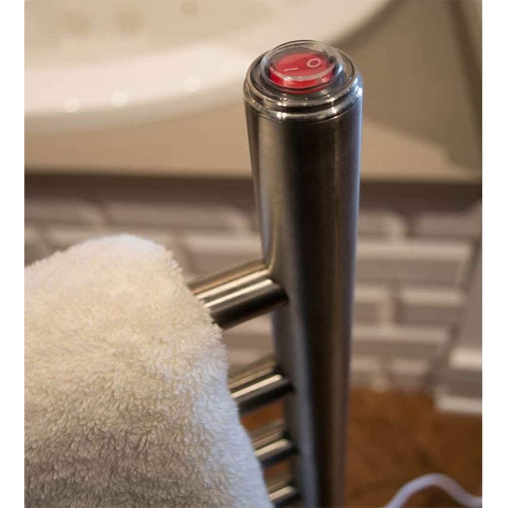 Amba Solo Freestanding Electric Towel Warmer Finish: Brushed, Size: 38" H x 32.5" W x 15" D