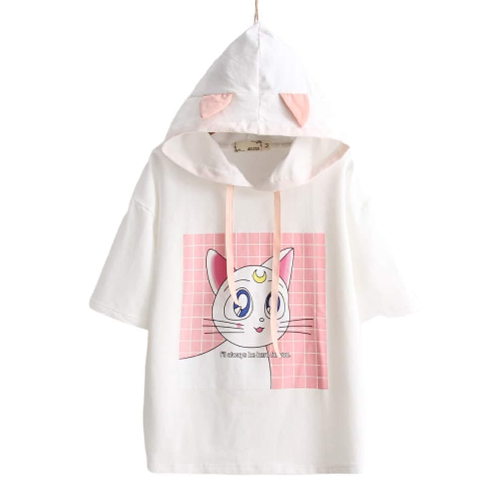 BAIMORE Cute Harajuku Style Young Pretty Girl Print Sweater Hoodie Top