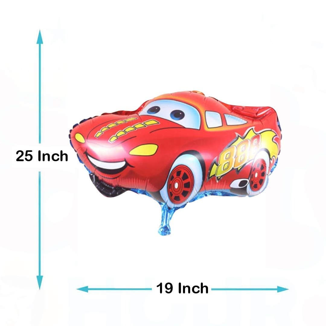Swarup "RED Color McQueen/ZIGGLE CAR" Shaped foil Balloon for Birthdays, Parties etc.