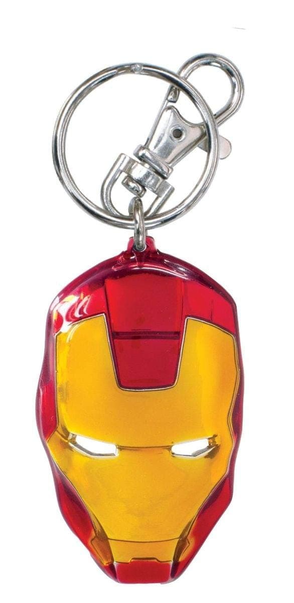 Men's Iron Man Classic Face Color Pewter Keyring