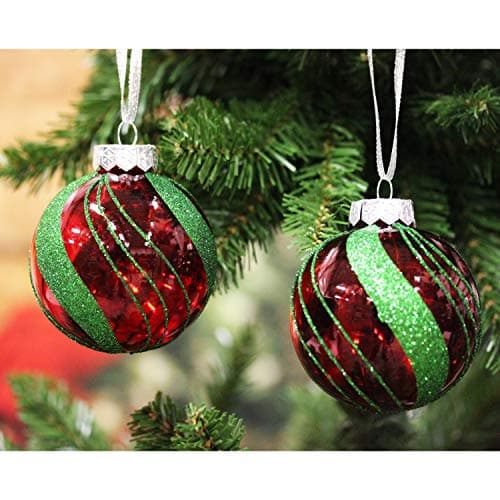 Sleetly Christmas Ornaments Set, Vintage Style, 2.36 inches, Pack of 18