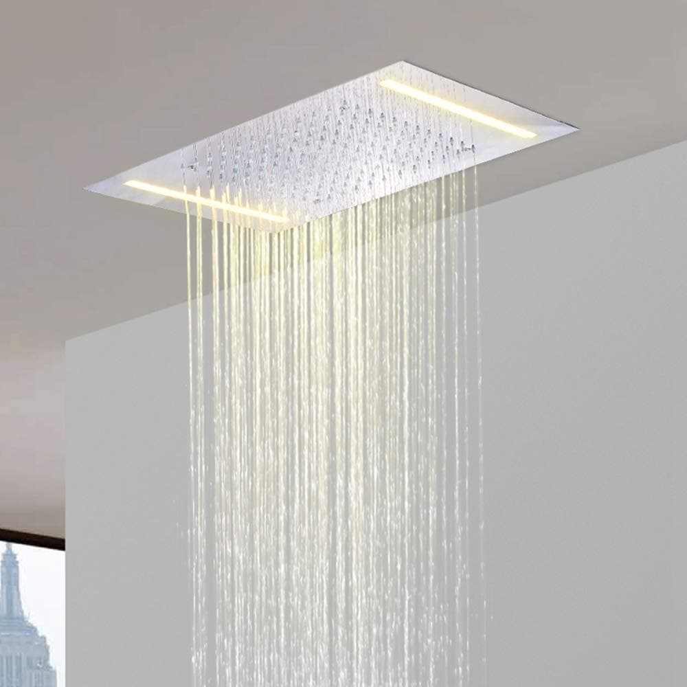 Stainless Steel 304 110V~220V Alternating Current Bathroom Rainfall Shower Head