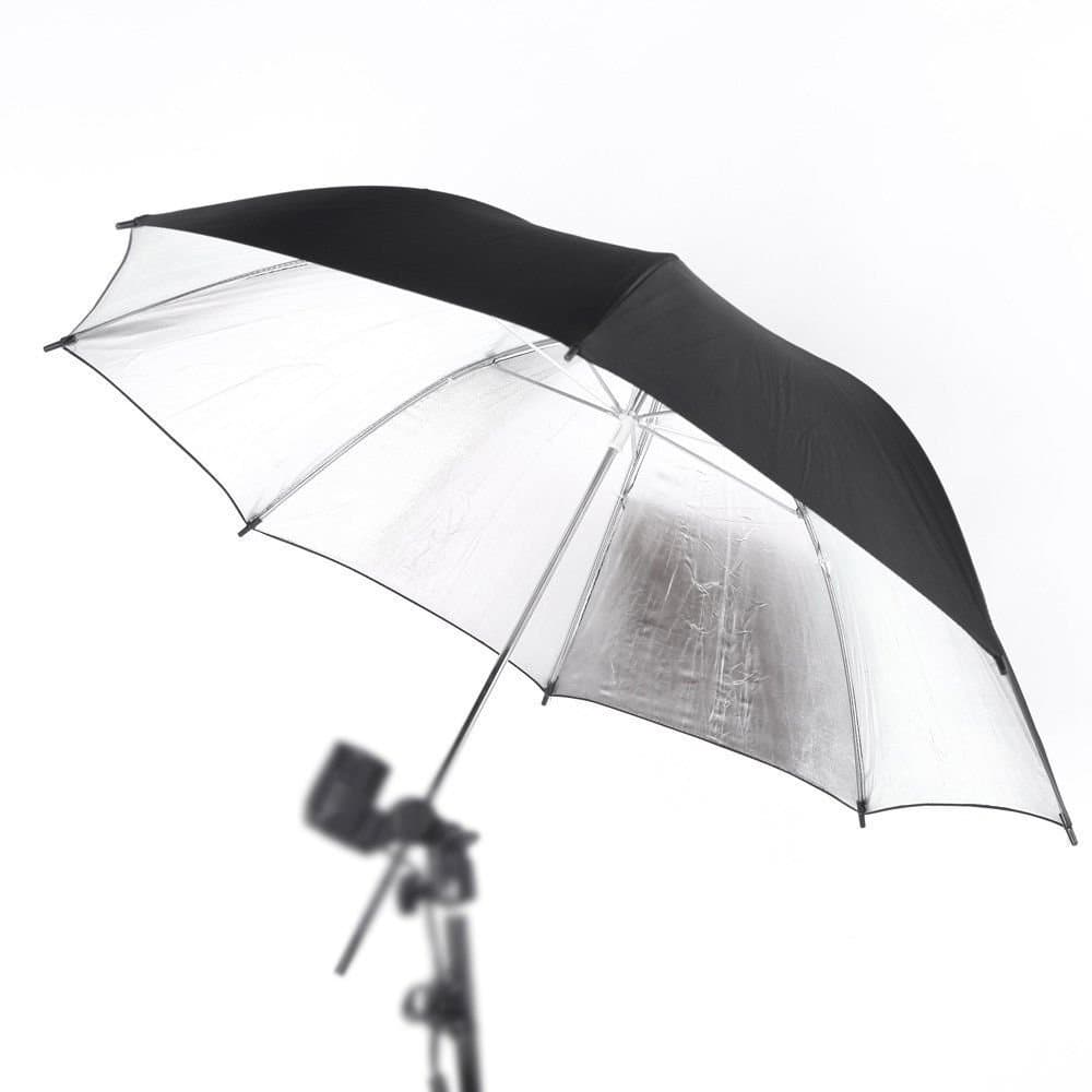 Abeststudio Professional 33"/84cm Black/Silver Reflector Umbrella for Photography Studio Light Flash