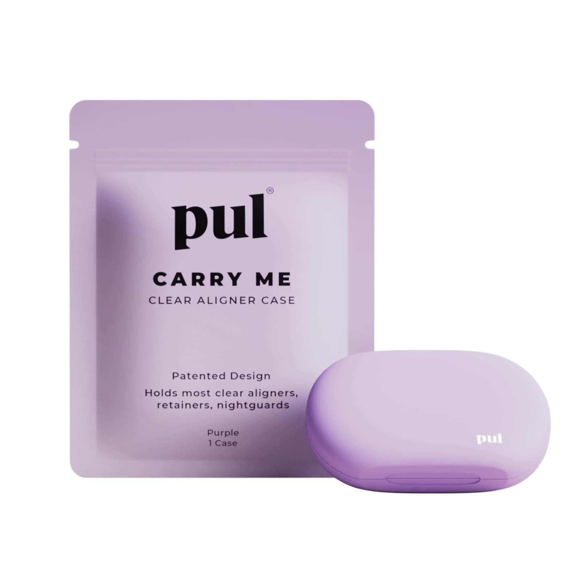 PUL クリアアライナー&リテーナーケース | Invisalign、Pul Tool、リテーナー、入れ歯、マウスガード、ナイトガード、フロスピックに対応 | 安全なマグネットクロージャーでスリムで洗練された耐久性デザイン - パープル