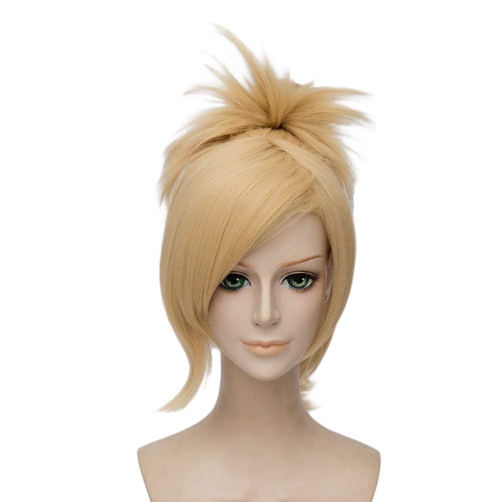 FiveFour Blonde Ponytail Wigs for Women Inspired Mercy Cosplay Wigs with 1 Clip on Ponytail Heat Resistant Wig